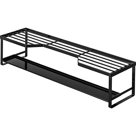 tower タワー コンロ奥ラック 排気口カバー付 60cmコンロ用 ブラック 5269