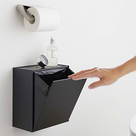 tower タワー ウォールトイレポット&収納ケース ホワイト 5429