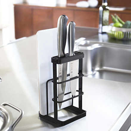 tower タワー キッチンシリーズ カッティングボード＆ナイフスタンド ホワイト 6775