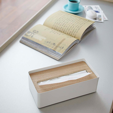 RIN リン 蓋付きティッシュケース L ブラウン 7729