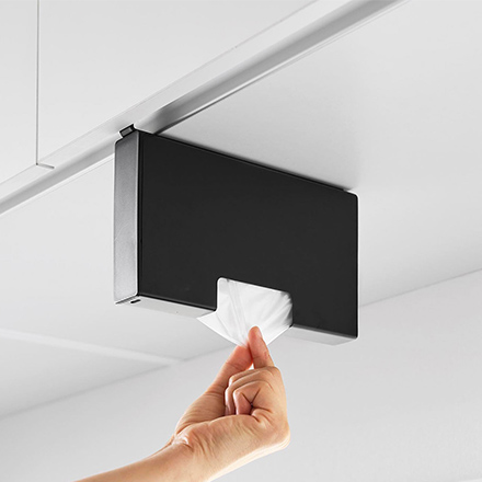 tower タワー 戸棚下ポリ袋収納ホルダー スリム S ホワイト 10248