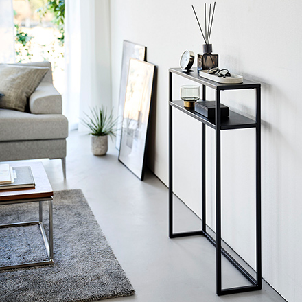 tower タワー 棚付きコンソールテーブル ホワイト 10393