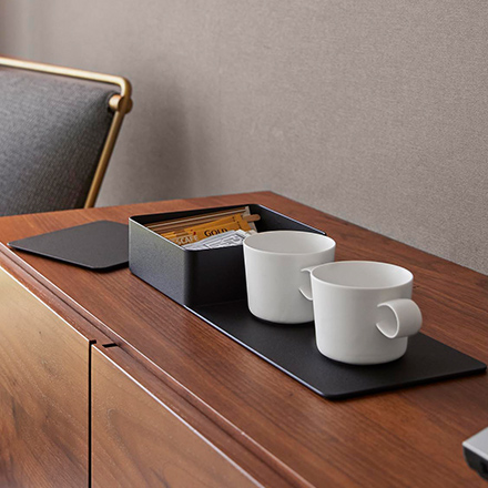 tower タワー 収納ボックス付きトレー ホワイト 10795