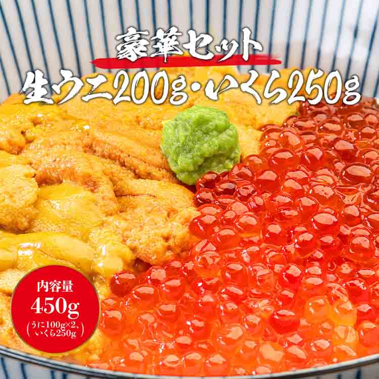 無添加 生うに 200g いくら 250g 食べ比べセット