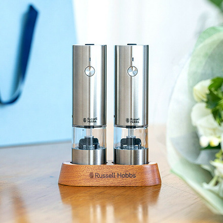 ラッセルホブス Russell Hobbs 電動ミル ソルト＆ペッパー ミニ 2本セット ブラック 7942JP-BK