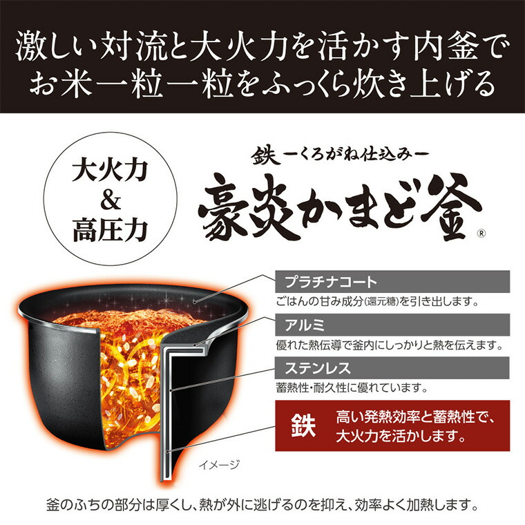 象印 炊飯器 圧力IH炊飯ジャー 5.5合炊き ブラック NW-JY10-BA