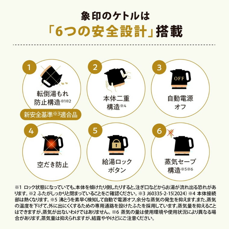 象印 スタン STAN. 電気ケトル 0.8L ホワイト CK-PA08 / 800mL 空だき防止 二重構造 電気ポット 湯沸かしポット
