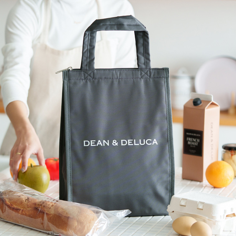DEAN & DELUCA ディーンアンドデルーカ クーラーバッグ M ブラック 保冷 自立ファスナー付き 保冷バッグ