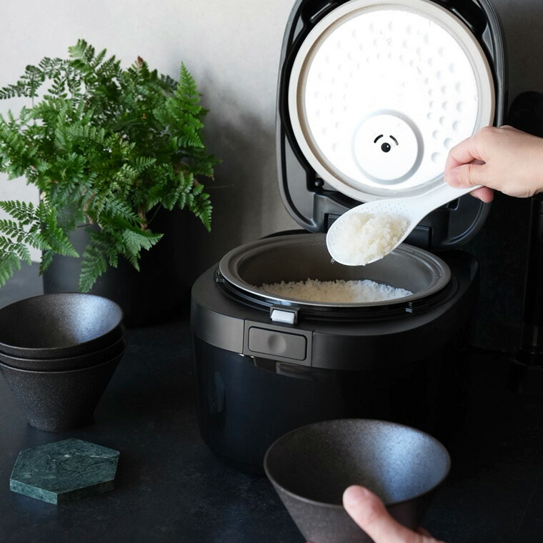 コレール CORELLE 炊飯器 IH炊飯器 5合炊き ブラック RCB-081BK / PFASフリー ふっ素フリー 3層構造内釜 強火調理対応 11モード搭載