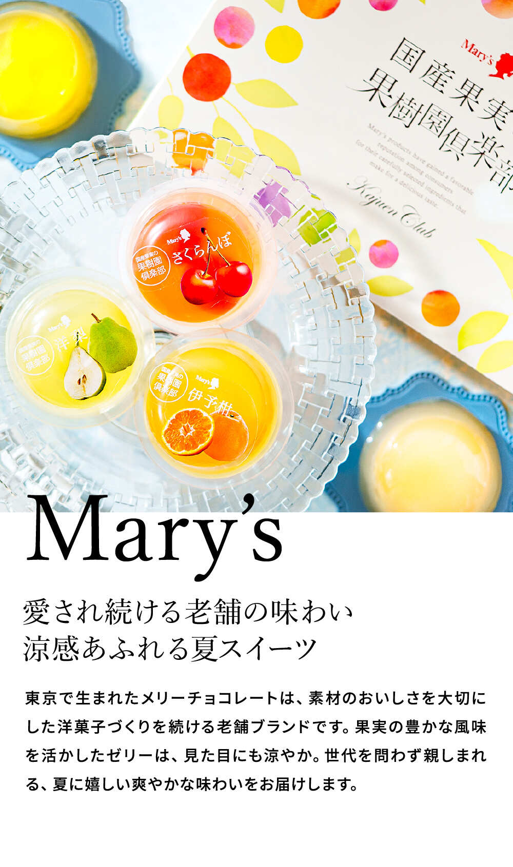 高島屋 法人事業部 セレクト ギフト メリーチョコレート 国産果実の果樹園倶楽部 8個 フルーツゼリー お菓子 ゼリー 国産 果物 くだもの 詰め合わせ