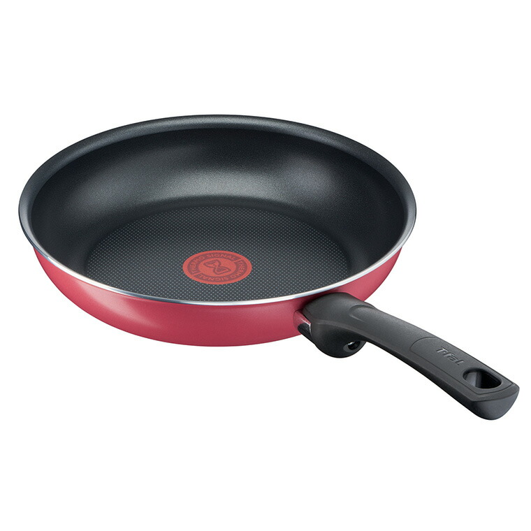 ティファール T-fal クランベリーレッド フライパン 26cm B55905 ガス火専用・IH不可