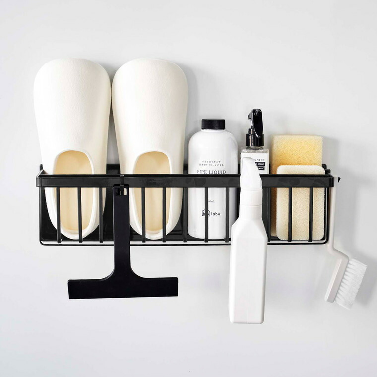 山崎実業 公式 tower マグネットバスルームバスケット タワー ワイド おもちゃ収納 ブラック 3770