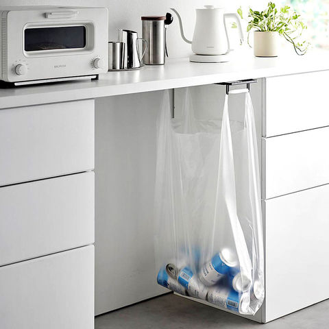 山崎実業 公式 tower テーブル下レジ袋ハンガー タワー ブラック 3333