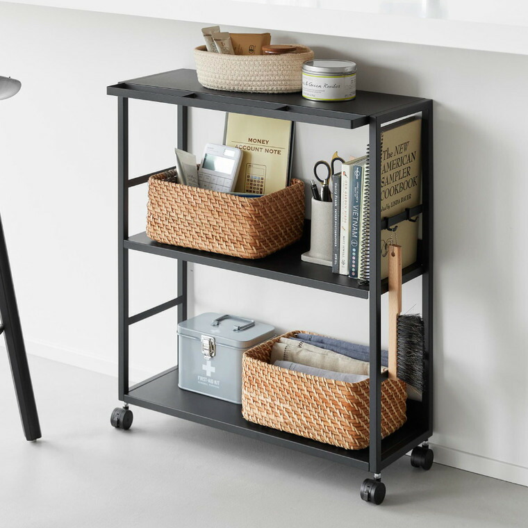 tower ゴミ箱裏スリムワゴン タワー 山崎実業 10765 10766 / ホワイト