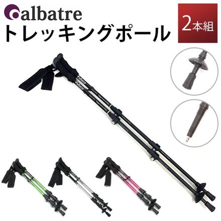 aLbatre アルバートル トレッキングポール 2本組 トレッキングポール スチールグレー