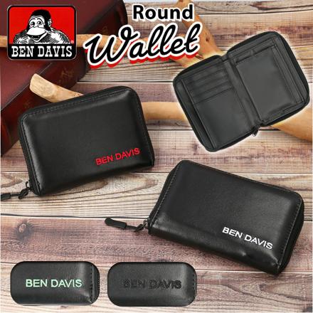 BEN DAVIS ベンデイビス SMOOTH ROUND WALLET BDW-8294 財布 BLACK/BLACK