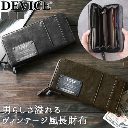 DEVICE MAD ラウンド長財布 長財布 ブラック