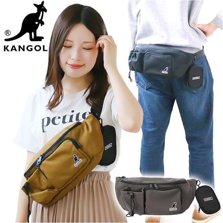 KANGOL LOOP ポーチ付きボディバッグ 250-3090 ボディバッグ ブラック