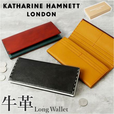 KATHARINE HAMNETT 束入れ 490-58706 長財布 ブラック/ホワイト