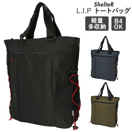 SheLteR シェルター L.I.P トートバッグ トートバッグ ブラック