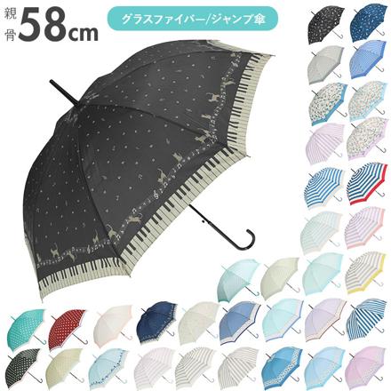 aMuSant SouS La pLuie 58cM グラスファイバー 長傘 27180.メロディキャッツ スカイ