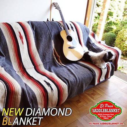 エルパソ ELPASO ニューダイヤモンドブランケット(ラグマット) NAVY