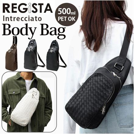 REGiSTA Intrecciato BoDy Bag バッグ BLACK