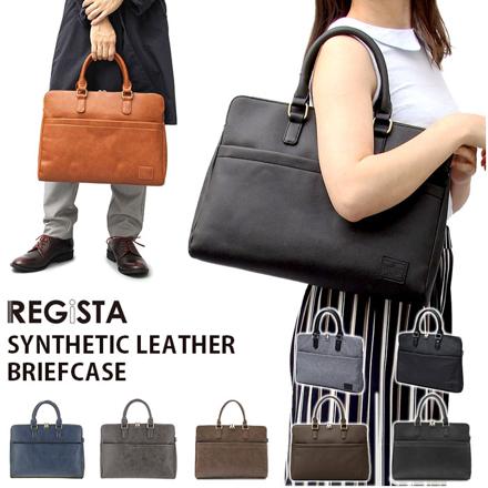 SYNTHETIC LEATHER BRIEFCASE ビジネスバッグ BLACK(スムース)