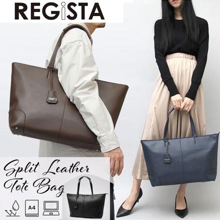 REGiSTA SpLit Leather Tote Bag バッグ BLACK