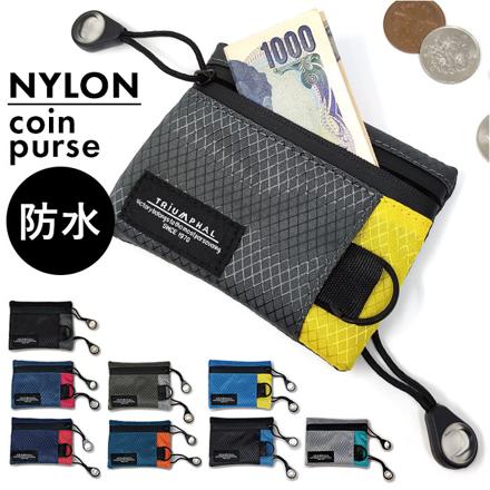 ナイロンコインケース ネイビーXレッド