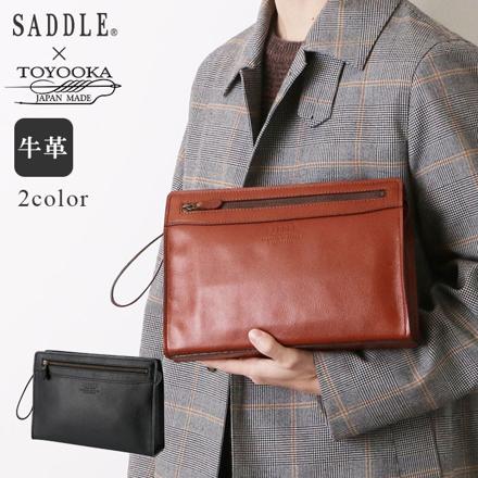 SADDLE サドル 牛革セカンドバッグ セカンドバッグ 25884-01.黒