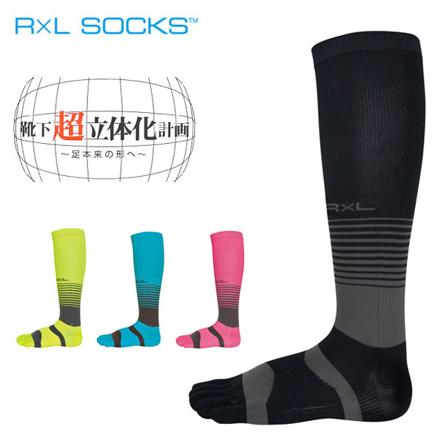 アールエルソックス R×L SOCKS #TRR-211H 5本指ハイソックス M BK.ブラック