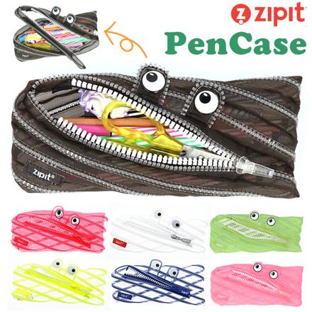 ジップイット zipit ペンケース ZP-ZTM-CMP ZP-ZTM-MEMP メッシュモンスター.ピンク
