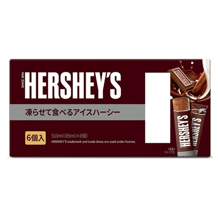 HERSHEY 凍らせて食べる アイスハーシー 85ml×6袋入|アイス ハーシー チョコレート 冷凍 スイーツ チョコ おやつ 夏 ハーシー お菓子 デザート