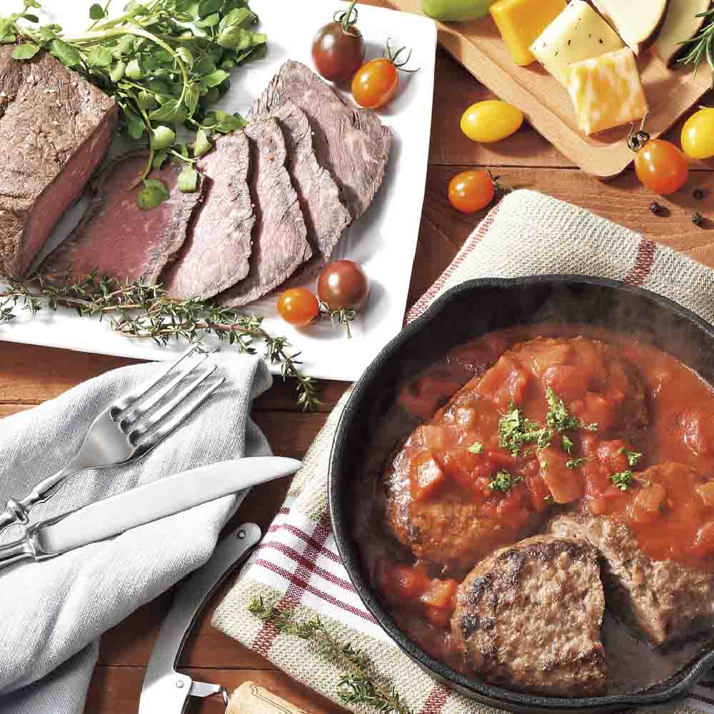 三國推奨 北海道産牛ローストビーフ＆ハンバーグセット