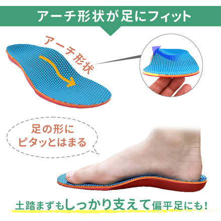 mitas 子供用 インソール 左右セット アーチ形 Mサイズ TN-CISL-M