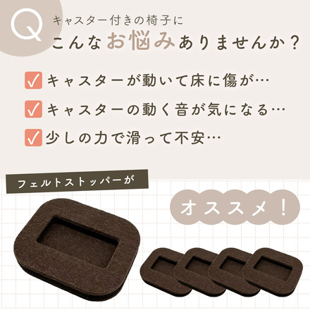 mitas キャスターストッパー 5個セット キャメル TN-CSTS-CA