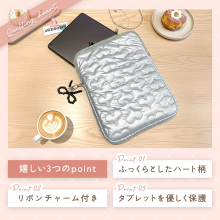 MILASIC タブレットケース リボンチャーム付き ホワイト TN-HTCRC-WH