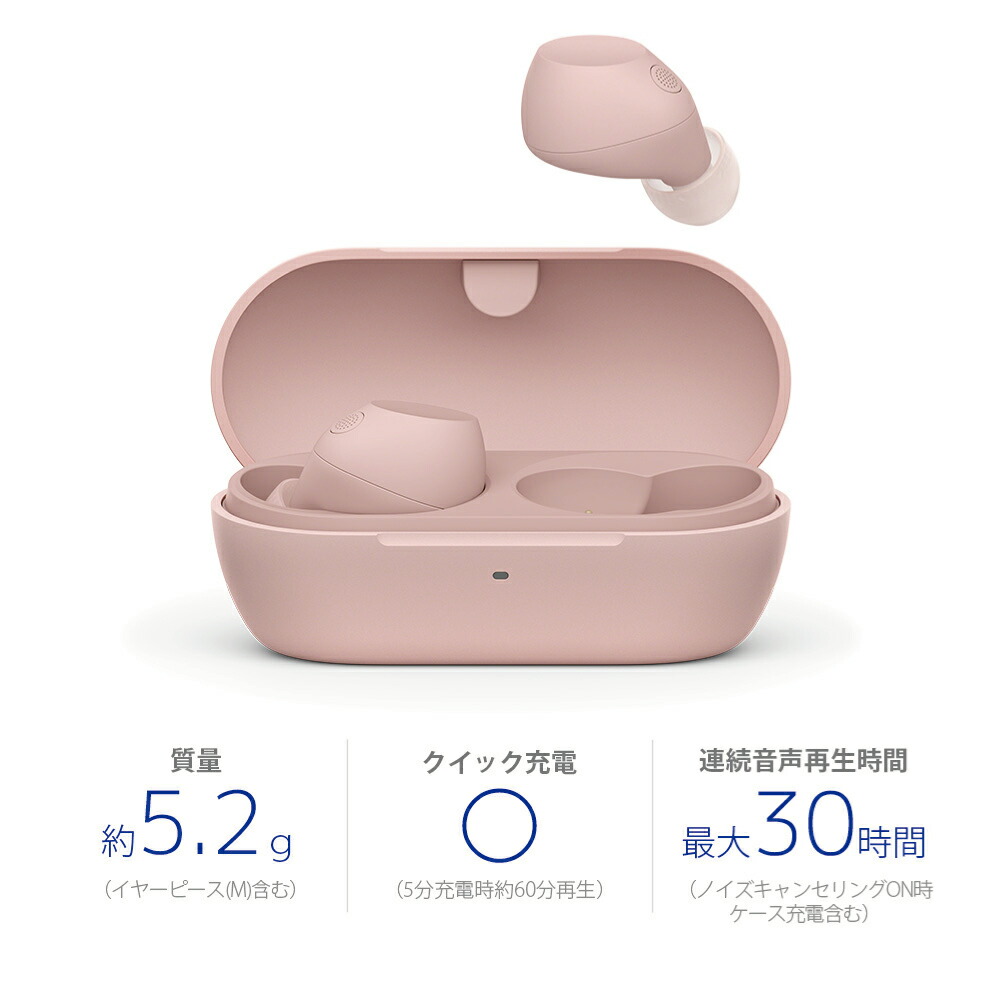 ソニー 完全ワイヤレスイヤホン ピンク ノイズキャンセリング 外音取り込み DSEE 最大30時間再生 防滴 IPX4 マルチポイント対応 WF-C710N PZ