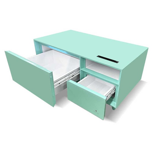 LOOZER ロイヤル STB80 SMART TABLE スマートテーブル 冷蔵庫機能付き MINT SAPPHIRE ミントサファイア インテリア家電 おしゃれ