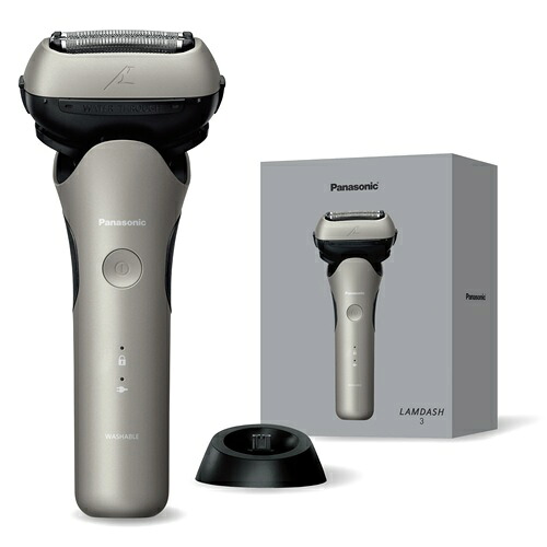 パナソニック メンズシェーバー ラムダッシュ 3枚刃 ハイグレードモデル シャンパンシルバー ES-L362D-S 電気シェーバー 髭剃り 充電式 水洗い お風呂剃り対応