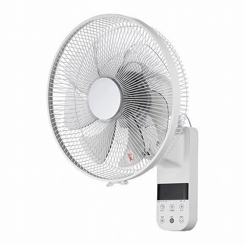 C:NET シィーネット 30cm DCフルリモコン式壁掛け扇風機 CKDF307WH ホワイト DCモーター搭載 リモコン付き 壁掛け 扇風機