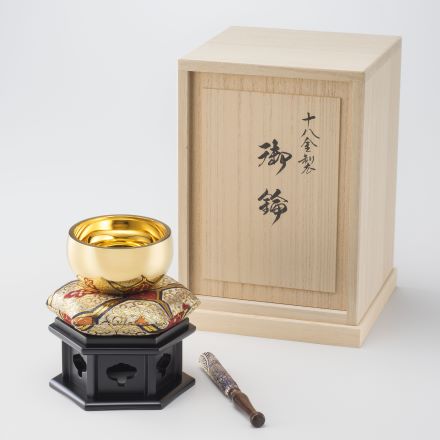 18金　おりん　2.0号(直径60×高さ36mm)　約160g　K18