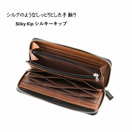 CYPRIS キプリス シルキーキップ ラウンドファスナーハニーセル長財布 1703-01 ブラック