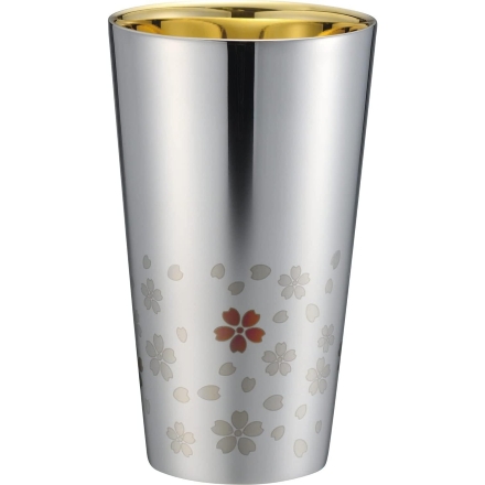 和平フレイズ さくら街道 ステンレス二重タンブラー300ml 内金 ME-7349