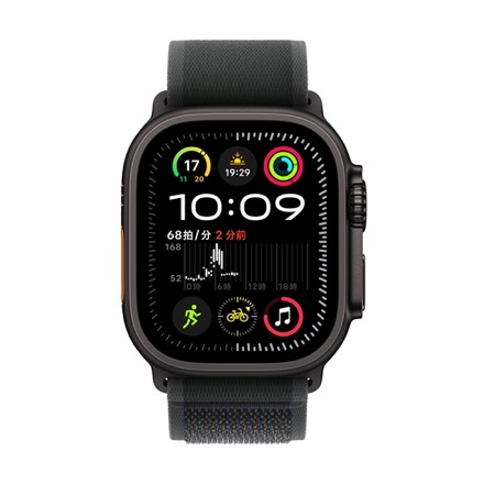 Apple Watch Ultra 2（GPS + Cellularモデル）- 49mmブラックチタニウムケースとブラックトレイルループ - S/M with AppleCare+