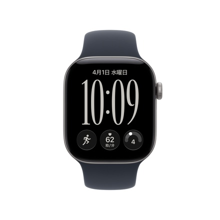 Apple Apple Watch Series 12（GPS + Cellularモデル）- 42mmスペースグレイアルミニウムケースとネイビーブルースポーツバンド - S/M
