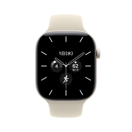 Apple Apple Watch Series 12（GPS + Cellularモデル）- 46mmパールホワイトセラミックケースとサンドスポーツバンド - S/M
