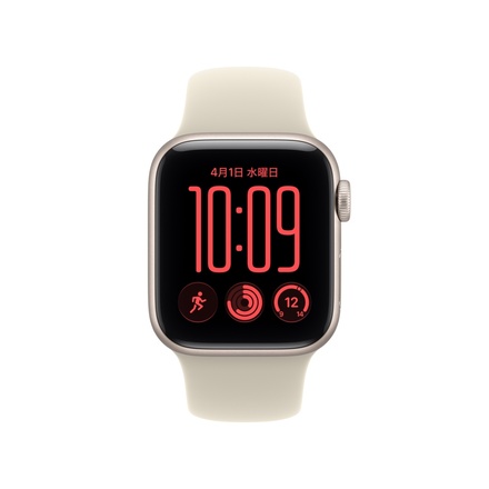 Apple Apple Watch SE 3（GPS + Cellularモデル）- 40mmスターライトアルミニウムケースとサンドスポーツバンド - S/M