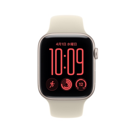 Apple Apple Watch SE 3（GPS + Cellularモデル）- 44mmスターライトアルミニウムケースとサンドスポーツバンド - S/M